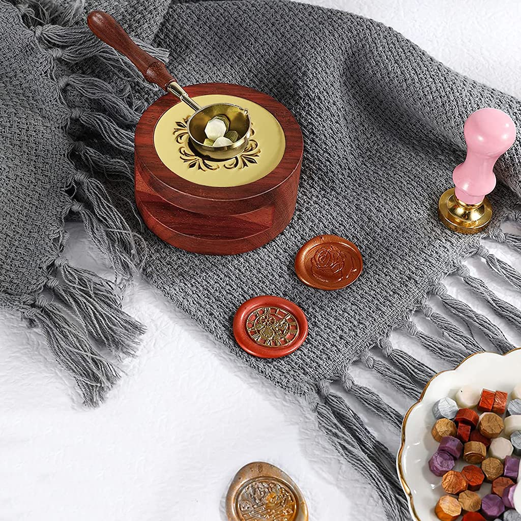 HASTHIP® Wax Sealing Tools, Wax Seal Stamp Kit, Wax Seal Warmer, Sealing Wax Melting Furnace Tool For Wax Envelope Seal Stamp - Wax Sealing Stove - Brass Wax Spoon - Wax Sealing Set (Red-Brown) HASTHIP® Wax Sealing Tools, Wax Seal Stamp Kit, Wax Seal Warmer, Sealing Wax Melting Furnace Tool For Wax Envelope Seal Stamp - Wax Sealing Stove - Brass Wax Spoon - Wax Sealing Set (Red-Brown)